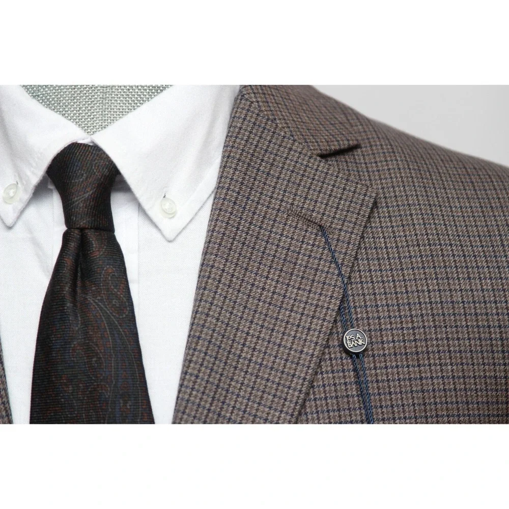 Jos A Bank‎ Mens Blazer 42R Traditional Fit Check Sportcoat D040214